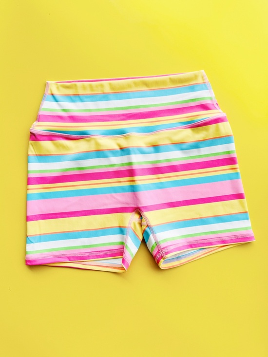 Fancy Pants - Sz L Shop Fancy Flexion Sculpting Athleisure Short In South Beach Stripe NWOT